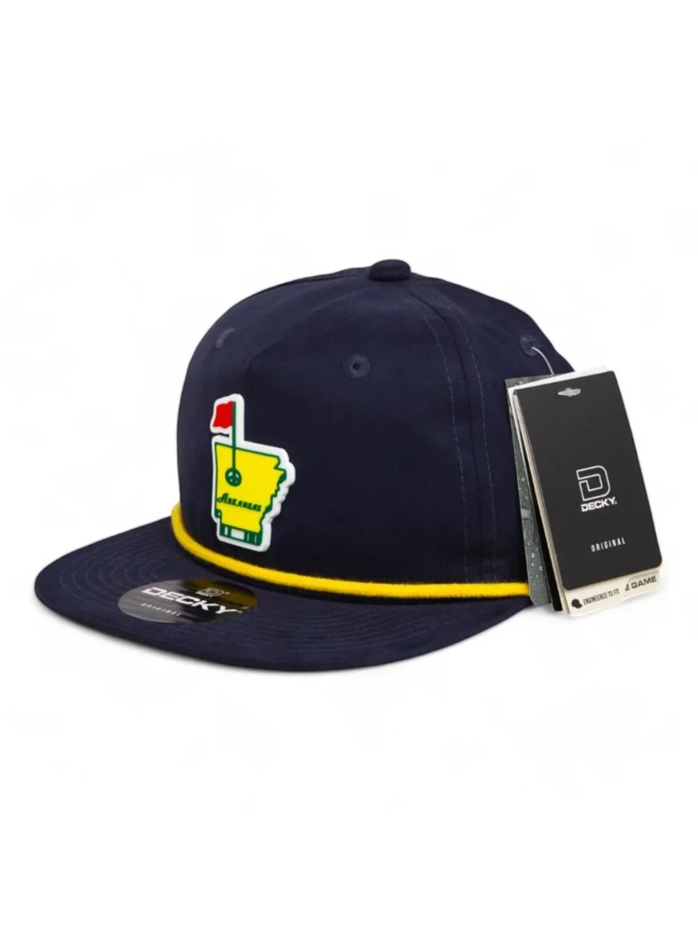 Arkansas Masters Golf 3D Classic Rope Hat- Navy/ Gold